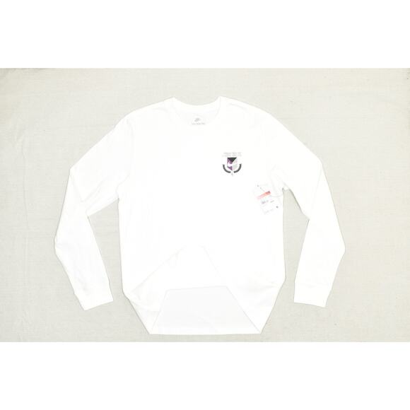 NEW Nike Men's The Nike Tee Regular Size L White Long Sleeve T-Shirt - Picture 5 of 8